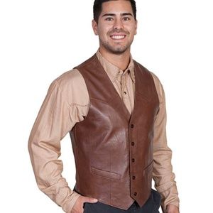 Chocolate Scully Lambskin Vest